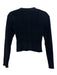 MNG Size XS Black Polyester & Polyamide Chenille Rib Knit Long Sleeve Top Black / XS