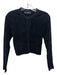 MNG Size XS Black Polyester & Polyamide Chenille Rib Knit Long Sleeve Top Black / XS