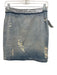 IRO Jeans Size 36 Light Wash Cotton Sequin Design Distressed Knee Length Skirt Light Wash / 36