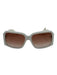 Jimmy Choo White Acetate Snake Detail Gold Hardware Rose Case Inc. Sunglasses White