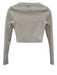 Maniere De Voir Size 2 White Cotton Blend Rhinestone Long Sleeve Zip Wrist Top White / 2
