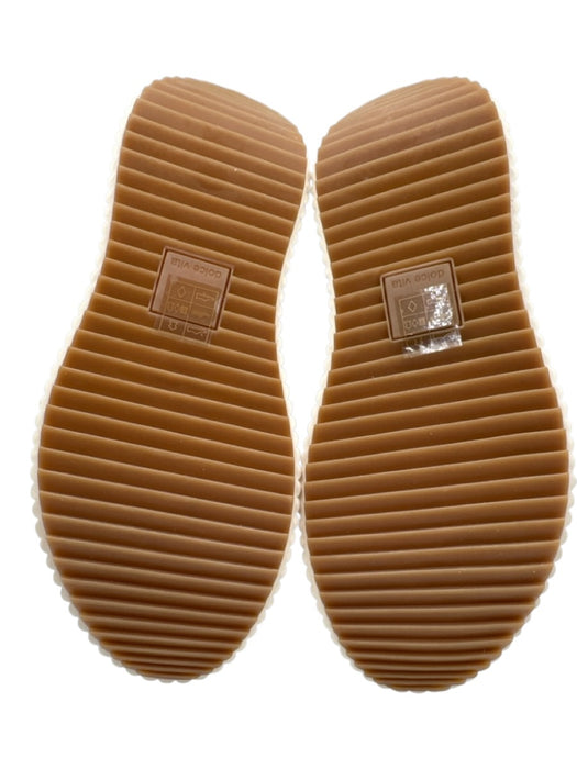 Dolce Vita Shoe Size 9 Beige Leather Upper Ribbed Sole Low Platform Sneakers Beige / 9