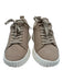 Dolce Vita Shoe Size 9 Beige Leather Upper Ribbed Sole Low Platform Sneakers Beige / 9
