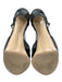 Le Silla Shoe Size 39 Black Leather Upper Patent Ankle Buckle Peep Toe Pumps Black / 39