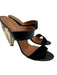 Malone Souliers Shoe Size 40 Black & Gold Leather Upper Two Strap Mule Sandals Black & Gold / 40
