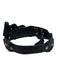 Chloe Black Leather Whipstitching Wide Sectioned Stud Detail Belts Black / 30