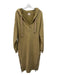 FP Movement Size S Tan Brown Cotton Midi Side Zip Hood Long Sleeve Dress Tan Brown / S