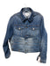 Frame Size XXS/XS Medium Wash Cotton Denim Button Up Pockets Denim Collar Jacket Medium Wash / XXS/XS