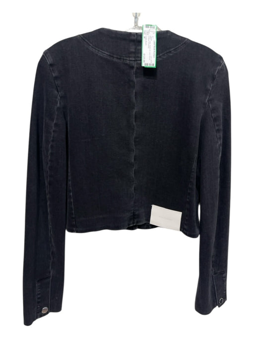 Loulou Studio Size M Black Cotton Button Up Long Sleeve Cropped Jacket Black / M