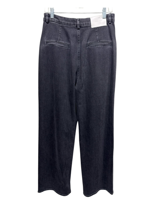 Lou Lou Studio Size 28 Black Cotton Denim High Rise Zip Fly Straight Leg Jeans Black / 28