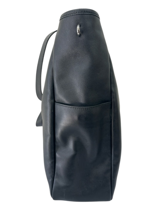 Alexander McQueen Black Leather Skull Perforated 2 Handles Tote Bag Black / L