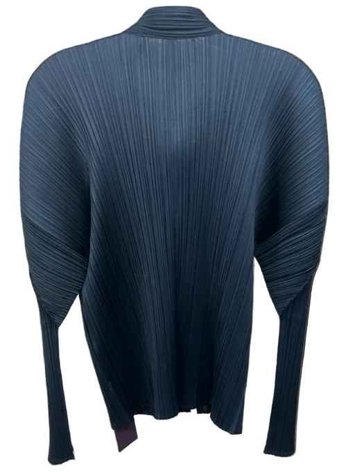 Pleats Please Size 5 Peacock Blue Polyester micropleats Zip Front Jacket Peacock Blue / 5