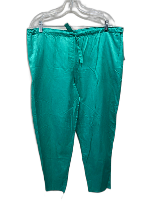 Fernando Sanchez Size Medium Teal Nylon Blend Silk Feel Button Front Pant Set Teal / Medium