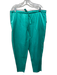 Fernando Sanchez Size Medium Teal Nylon Blend Silk Feel Button Front Pant Set Teal / Medium