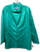Fernando Sanchez Size Medium Teal Nylon Blend Silk Feel Button Front Pant Set Teal / Medium