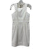 Shoshanna Size 2 White Cotton & Rayon Tank Back Zip Textured Pleat Detail Dress White / 2