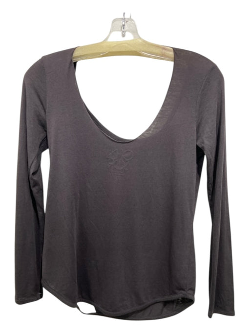 Chasor Size XS Dark Gray & Multi Cotton Blend Scoop Neck 3/4 Sleeve Skull Top Dark Gray & Multi / XS