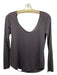 Chasor Size XS Dark Gray & Multi Cotton Blend Scoop Neck 3/4 Sleeve Skull Top Dark Gray & Multi / XS