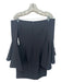 Milly Size 2 Black Polyester Blend Off Shoulder Above Knee Dress Black / 2