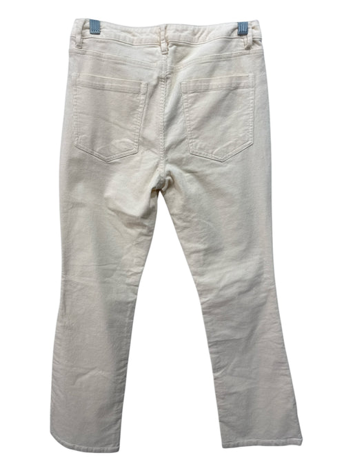 Ann Mashburn Size 25 Cream Cotton Blend Corduroy Mid Rise Zip & Button Pants Cream / 25