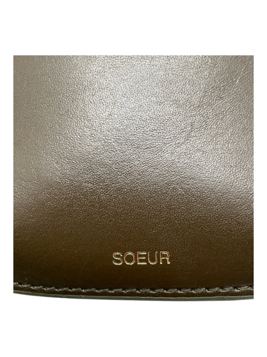 Soeur Brown Leather Adjustable Strap Pouch Bag Brown / XS