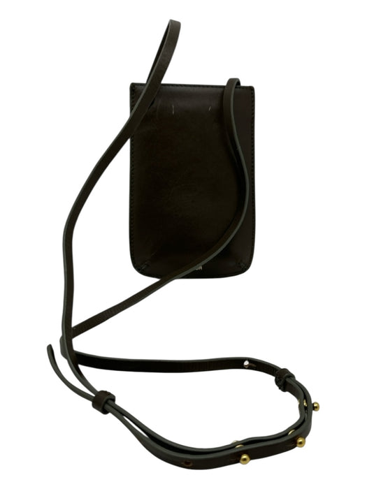 Soeur Brown Leather Adjustable Strap Pouch Bag Brown / XS