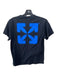 Off-Whiite Size Youth 12 Black & Blue Cotton Round Neck Short Sleeve Logo Top Black & Blue / Youth 12