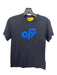 Off-Whiite Size Youth 12 Black & Blue Cotton Round Neck Short Sleeve Logo Top Black & Blue / Youth 12