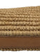 Loeffler Randall Beige Raffia Top Zipper Rectangle Woven Pom Pom Bag Beige / S