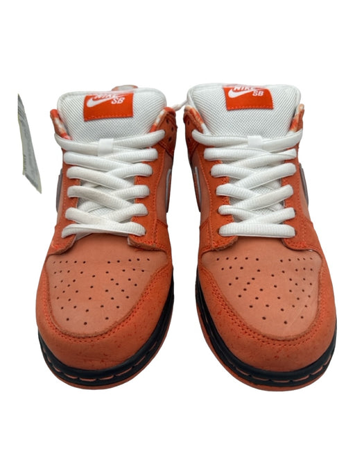 Nike Shoe Size 7 Orange & White Suede Gingham lace up Low Top Swoosh Sneakers Orange & White / 7