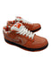 Nike Shoe Size 7 Orange & White Suede Gingham lace up Low Top Swoosh Sneakers Orange & White / 7