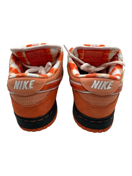 Nike Shoe Size 7 Orange & White Suede Gingham lace up Low Top Swoosh Sneakers Orange & White / 7