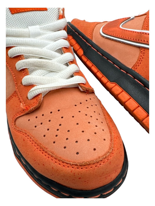 Nike Shoe Size 7 Orange & White Suede Gingham lace up Low Top Swoosh Sneakers Orange & White / 7