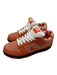 Nike Shoe Size 7 Orange & White Suede Gingham lace up Low Top Swoosh Sneakers Orange & White / 7