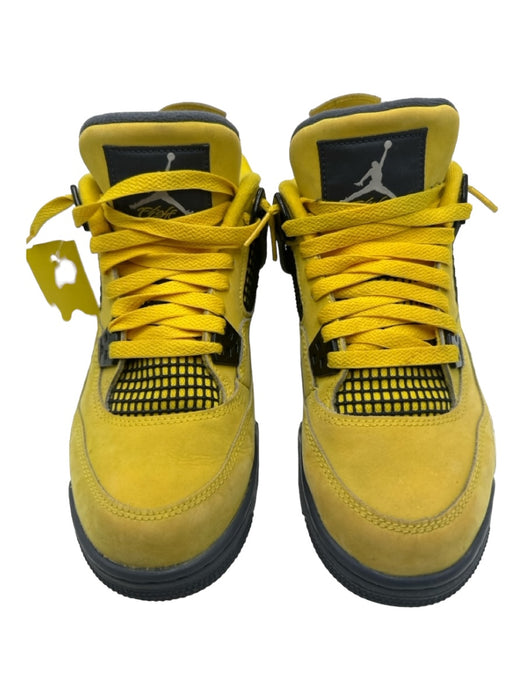 Nike Shoe Size 7 Yellow & Gray Suede Lace Up Midi Mesh Detail Jordan Sneakers Yellow & Gray / 7