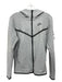 Nike Size S Gray Synthetic Solid Hoodie Zip Up Men's Jacket S