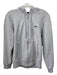 Lacoste Like New Size S Light Gray Cotton Blend Solid Zip UP Hoodie Men's Jacket S