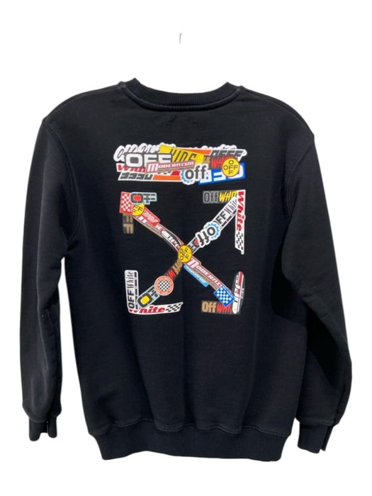 Off-White Size 12/XS Black & Multi Cotton Crew Neck Long Sleeve arrows Top Black & Multi / 12/XS