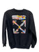 Off-White Size 12/XS Black & Multi Cotton Crew Neck Long Sleeve arrows Top Black & Multi / 12/XS