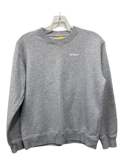 Off-White Size 12/XS Gray & multi Cotton Crew Neck Heathered arrows Top Gray & multi / 12/XS