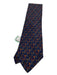 Ferragamo Navy & Orange Silk Abstract Men's Ties