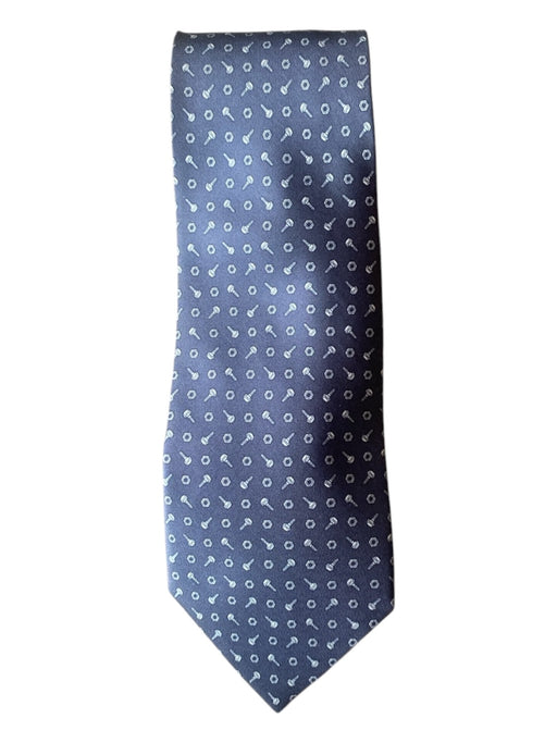 Hermes Gray Silk Screws Men's Ties