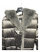 Centigrade Size L Gray Polyethylene Faux Fur Trim Snaps Quilted Sash Coat Gray / L