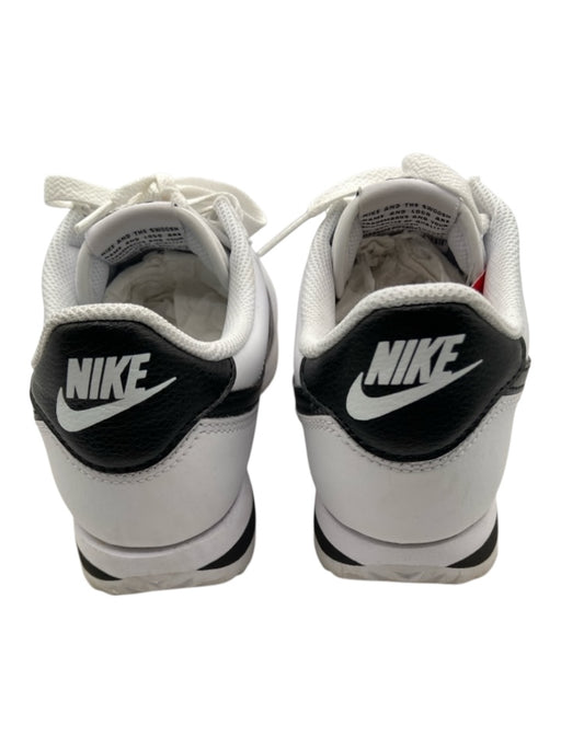 Nike Shoe Size 6 White & Black Leather Upper Swoosh Low Top Lace Up Sneakers White & Black / 6
