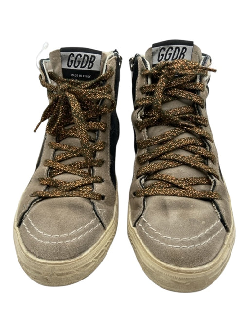 Golden Goose Shoe Size 35 Gray, Black, White Leather Upper Star Lace Up Sneakers Gray, Black, White / 35