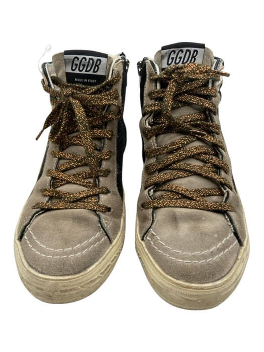 Golden Goose Shoe Size 35 Gray, Black, White Leather Upper Star Lace Up Sneakers Gray, Black, White / 35