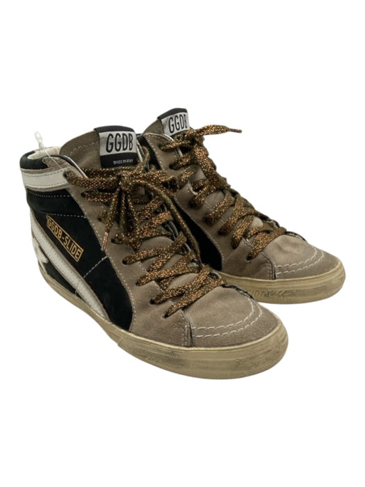 Golden Goose Shoe Size 35 Gray, Black, White Leather Upper Star Lace Up Sneakers Gray, Black, White / 35