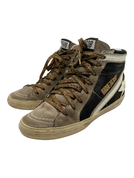 Golden Goose Shoe Size 35 Gray, Black, White Leather Upper Star Lace Up Sneakers Gray, Black, White / 35