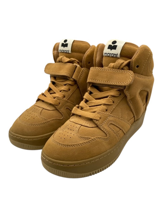Isabel Marant Shoe Size 5 Caramel Brown Suede Upper Rubber Sole Lace Up Sneakers Caramel Brown / 5