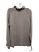 Theory Size Large Taupe Beige Cashmere Knit Turtleneck Long Sleeve Sweater Taupe Beige / Large